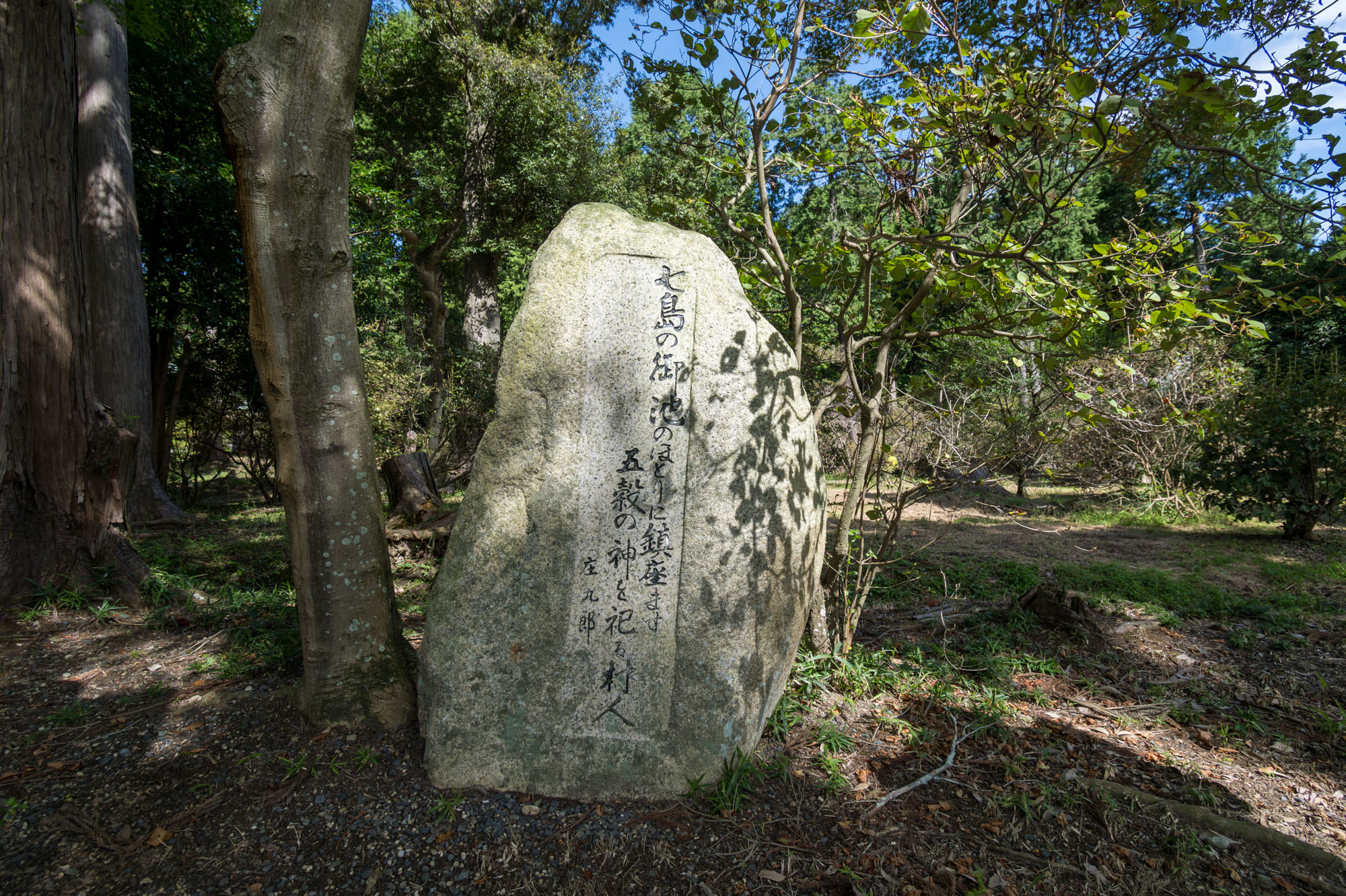 画像　伊奈冨神社  鈴木庄九郎歌碑 